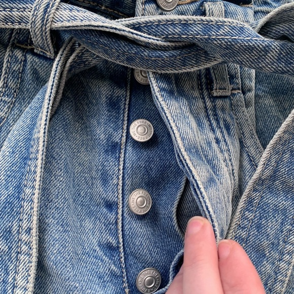 We The Free East of Eden Paperbag Belted Denim Skirt - Picture 4 of 7